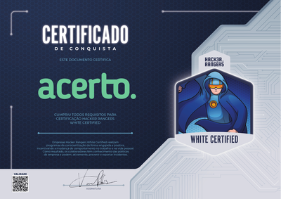 Acerto - Hacker Rangers White Certified