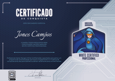 Jones Campos - Hacker Rangers White Certified Professional