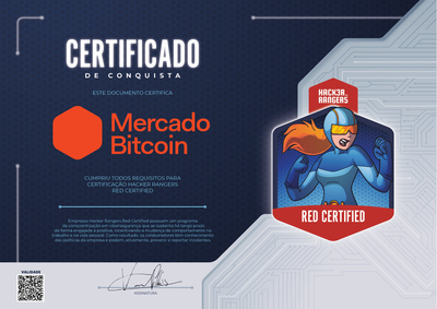 Mercado Bitcoin - Hacker Rangers Red Certified