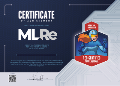 Malaysian Life Reinsurance - Hacker Rangers Red Certified