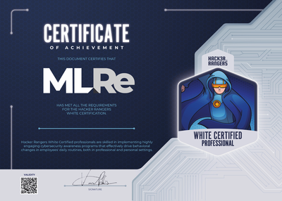 Malaysian Life Reinsurance - Hacker Rangers White Certified