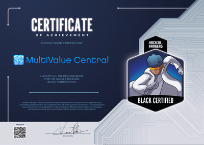 Multivalue Central - Hacker Rangers Black Certified
