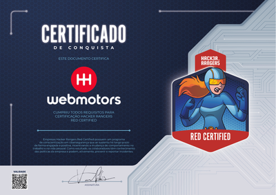 Webmotors - Hacker Rangers Red Certified